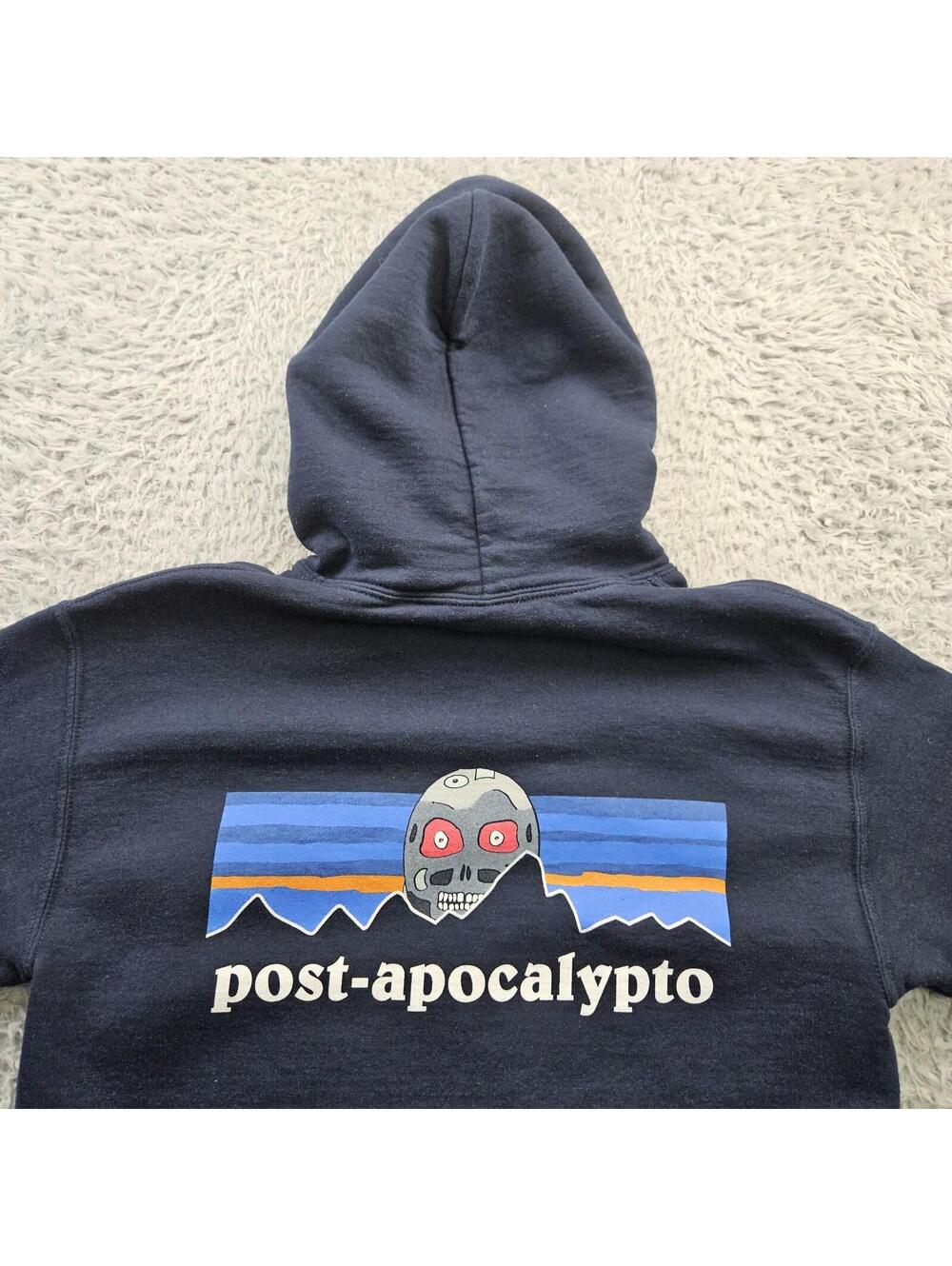 Tenacious D Hoodie Sweatshirt Post Apocalypto Men Small Blue Pullover - Picture 10 of 12